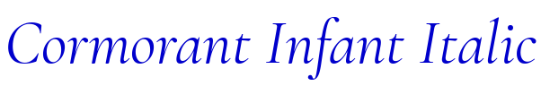 Cormorant Infant Italic шрифт